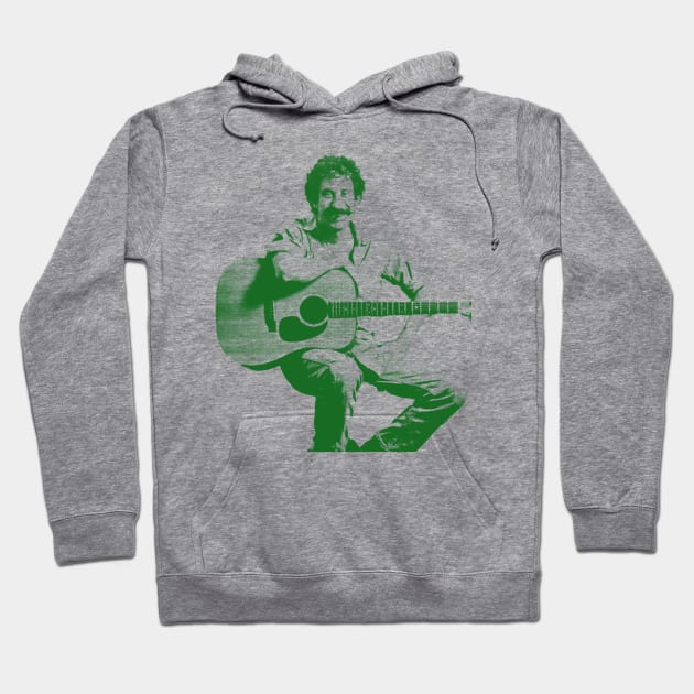 jim croce - green solid style Hoodie by Loreatees